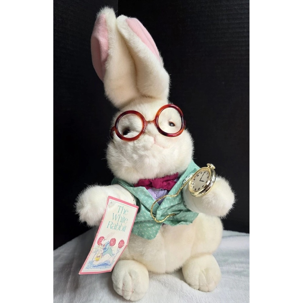Alice In Wonderland White Rabbit Plush‎ 17" Vintage Target  1991 SEE DESCRIPTION